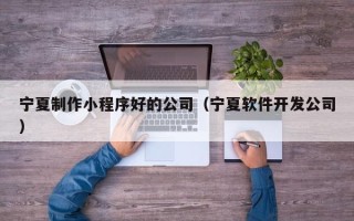唐山宁夏制作小程序好的公司（宁夏软件开发公司）